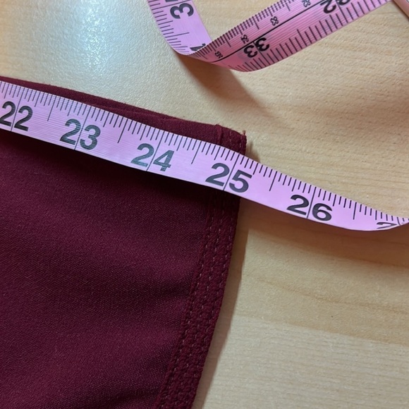Solitaire Anthopologie Burgundy High Rise Drawstring Pants Size Small - Picture 10 of 10